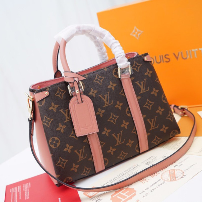 Louis Vuitton Womens Bags Handbags Luxury Crossbody Bag SOUFFLOT BB Monogram Canvas Colored Leather Whatapp