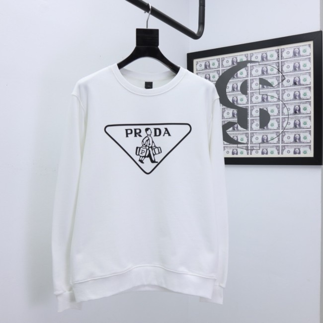 Prada Women Mens Long Sleeve T Shirts Sweatshirt Luxury Brand Mens Sweatshirts Whatapp