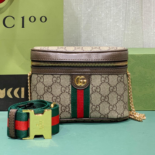 Gucci Womens Bags Luxury Brand Gucci Ophidia GG belt bag in beige and ebony Supreme with Original Box 699765 96IWG 8745 Whatapp