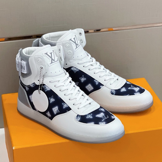 Louis Vuitton Men Shoes Sneakers Casual Luxury Brand RIVOLI SNEAKER BOOT with Original Box Whatapp