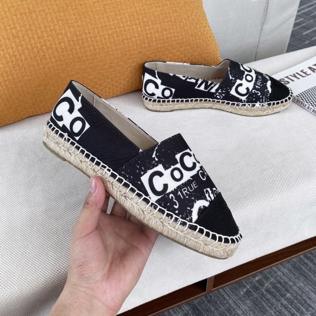 Chanel Women Shoes Fashion Espadrille Luxury Brand Casual Shoes for Women ESPADRILLE with Original Box Espadrilles Whatapp