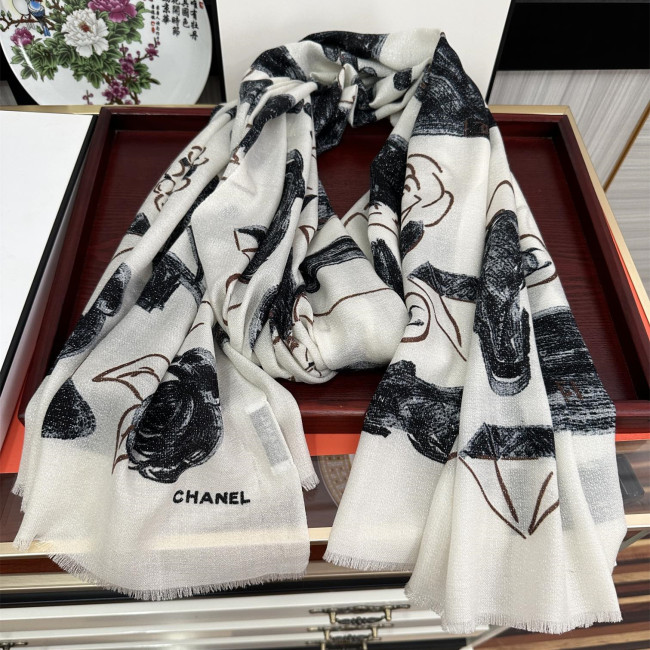 Chanel Scarves Womens Fashion Scarf with Original Box Whatapp