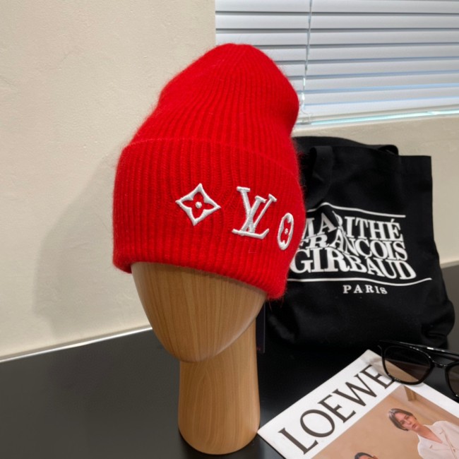 Louis Vuitton Womens Mens Cap Knit Hat Luxury Brand with Original Box