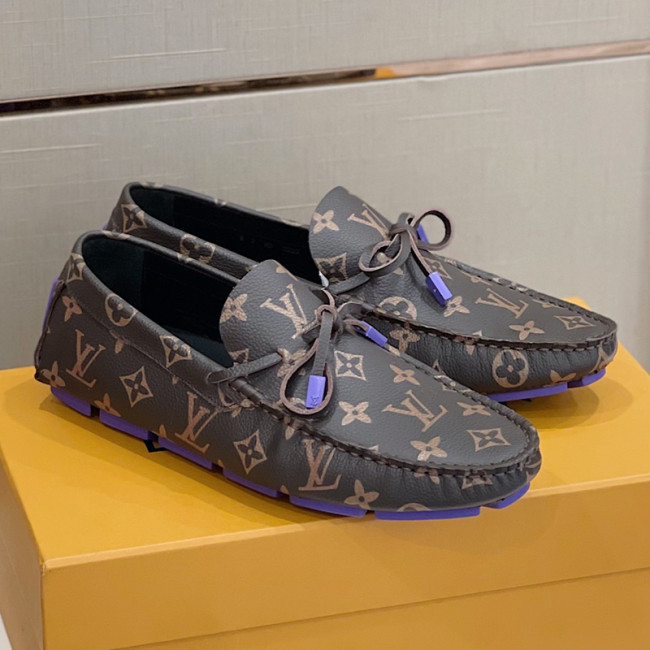 Louis Vuitton Men Shoes Luxury Brand LV Loafers Shoes with Original Box MONTE CARLO DRIVER MOCCASINS 1A8F7B Whatapp