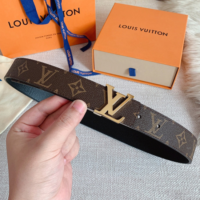 Louis Vuitton Mens Belt Luxury Brand Design Fashion Type LV INITIALES 30MM REVERSIBLE BELT with Original Box M0565V Whatapp