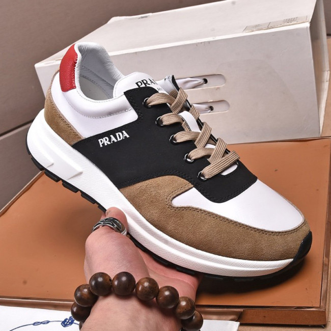 Prada Mens Shoes Sneakers Casual Shoes for Men Luxury Brand Breathable Fashion Sneakers with Original Box Whatapp