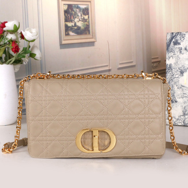 Dior Womens Bags Crossbody Bag LARGE DIOR CARO BAG Beige Supple Cannage Calfskin with Original Box M9243UWHC_M39U Whatapp