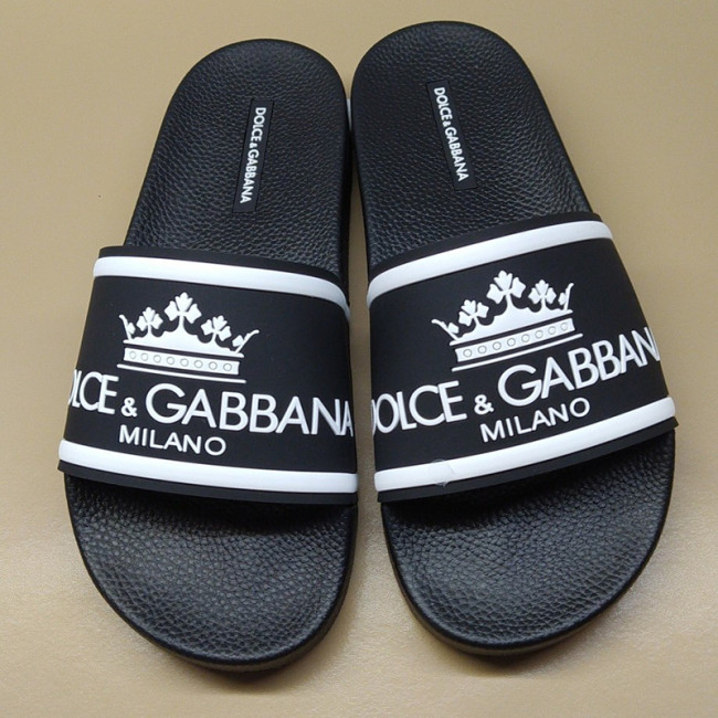 Dolce&Gabbana Women Shoes Flat Mule Slippers Printed Calfskin and Rubber Sliders Whatapp