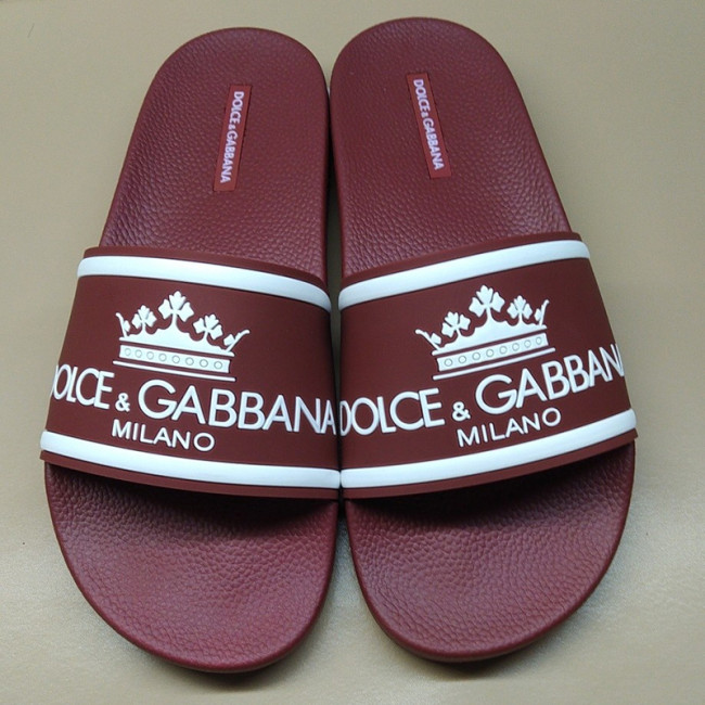 Dolce&Gabbana Milano Slides In Rubber And Calfskin Luxury Sandals Beach Wear CS1646AZ57889689 Whatapp