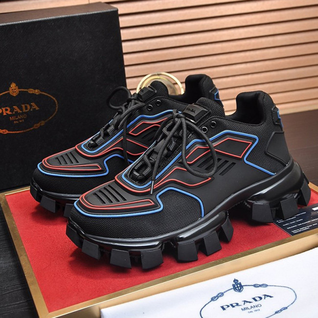 Prada Mens Shoes Sneakers Casual Shoes for Men Luxury Brand Breathable Fashion Cloudbust Thunder Technical Fabric Sneakers with Original Box Whatapp