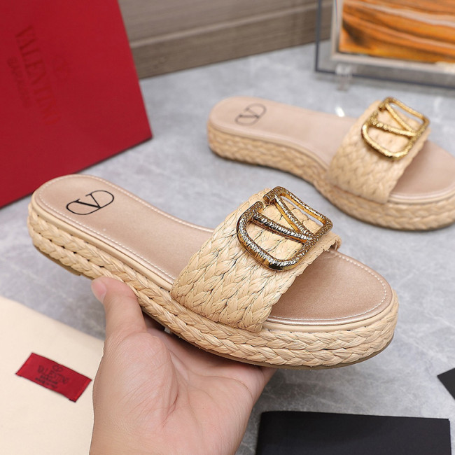 Valentino Womens Shoes Flat Mule Sandals Luxury Brand Design with Original Box Whatapp