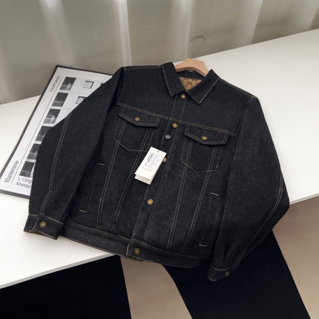 Gucci Men Womens Jackets Reversibled Denim Coat Luxury Brand Mens Jackets Top Quality Whatapp